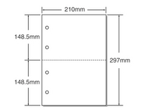 A4カットシート2分割 穴有