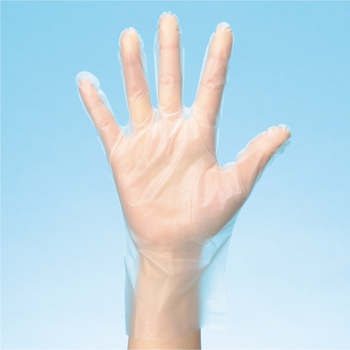 エブノ ポリエチレン手袋 シルキータッチ35 半透明 M NO-360 1パック(100枚)