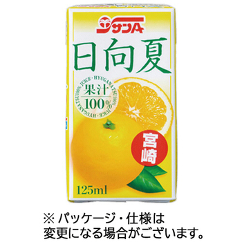 宮崎県農協果汁 サンA 日向夏100% 125mL 紙パック 1セット(24本:12本×2ケース)