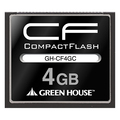 グリーンハウス コンパクトフラッシュ 4GB GH-CF4GC 1枚