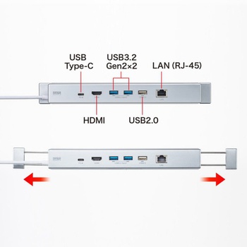 サンワサプライ Surface用ドッキングステーション USB-3HSS6S 1個