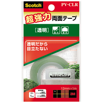 3M スコッチ 超強力両面テープ 透明 12mm×1m PV-CLR 1巻