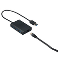 エレコム 有線LANアダプター Giga対応 USB3.0(Type-A) USBハブ機能付 ブラック EDC-GUA3H-B 1個