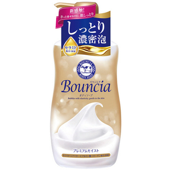牛乳石鹸共進社 バウンシア ボディソープ プレミアムモイスト ポンプ付 460ml 1本