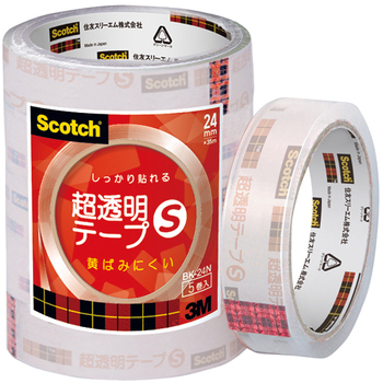 3M スコッチ 超透明テープS 大巻 24mm×35m BK-24N 1パック(5巻)