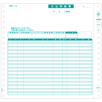 ヒサゴ 支払明細書 9_1/2×9インチ 2P GB700 1箱(200組)