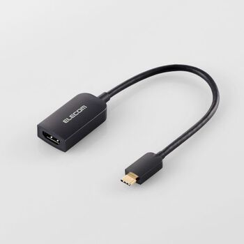 エレコム USB Type-C - HDMI変換アダプター 1ポート ブラック AD-CHDMIQBK3 1個