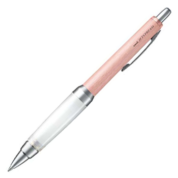 三菱鉛筆 油性ボールペン ジェットストリーム アルファゲルグリップ 0.7mm 黒 (軸色:ピンク) SXN1000071P13 1本