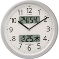 シチズン 温湿度計カレンダー表示付電波掛時計 シルバー 4FYA01-019 1台