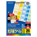 コクヨ カラーレーザー&カラーコピー用光沢紙ラベル A4 24面 31×62mm LBP-G6924 1セット(100シート:20シート×5冊)