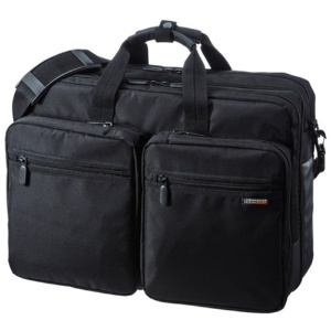 サンワサプライ 3WAYビジネスバッグ(出張用・大型) 15.6型ワイド対応 ブラック BAG-3WAY22BK 1個