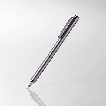 エレコム スマートフォン・タブレット用タッチペン ディスクタイプ グレー P-TPLD01GY 1本