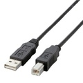 エレコム 環境対応USB2.0ケーブル (A)オス-(B)オス ブラック 2.0m RoHS指令準拠(10物質) USB2-ECO20 1本