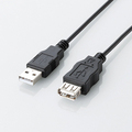 エレコム エコUSB2.0延長ケーブル (A)オス-(A)メス ブラック 0.5m RoHS指令準拠(10物質) U2C-JE05BK 1本