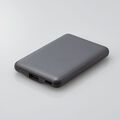 エレコム 薄型コンパクトモバイルバッテリー(2.4A/C×1+A×1) 5000mAh ダークグレー DE-C37-5000DGY 1個