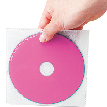 TANOSEE CD・DVD不織布ケース 両面2枚収納 1セット(500枚:100枚×5パック)