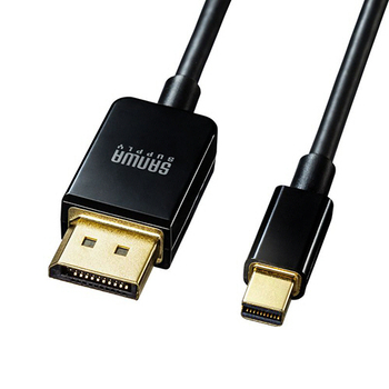 サンワサプライ ミニDisplayPort変換ケーブル (Ver1.4) ブラック 1.5m KC-DPM14015 1本