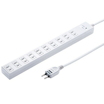 サンワサプライ 雷ガードタップ 2P・10個口 2m TAP-SP217-2 1個
