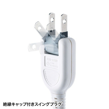 サンワサプライ 雷ガードタップ 2P・10個口 2m TAP-SP217-2 1個