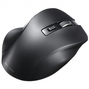サンワサプライ ワイヤレスブルーLEDマウス(5ボタン) ブラック MA-WB518BK 1個