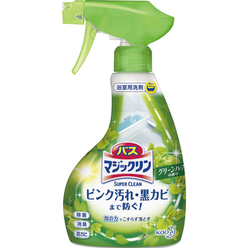 花王 バスマジックリン 泡立ちスプレー SUPER CLEAN グリーンハーブの香り 本体 380ml 1本