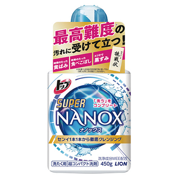 ライオン トップ スーパーNANOX 本体 450g 1本