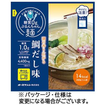 オーミケンシ 糖質0gぷるんちゃん麺 鯛だし味 200g 1パック