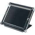 フジデノロ ハイクオリティiPadスタンド 10.2型モデル専用 ブラック(透明+黒) FTS01BK 1個