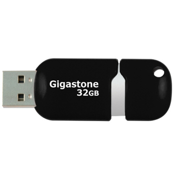 Gigastone USB2.0フラッシュメモリ スライド式 32GB ブラック/シルバー GJU232GSLJ 1個