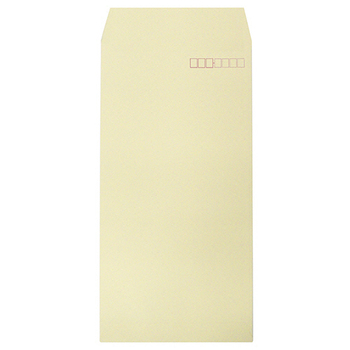 ハート 透けないカラー封筒 長3 パステルクリーム 80g/m2 〒枠あり XEP293 1セット(500枚:100枚×5パック)
