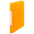 TANOSEE Oリングファイル(半透明表紙) A4タテ 2穴 150枚収容 リング内径20mm 背幅28mm オレンジ 1冊