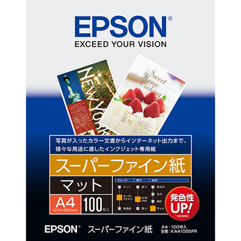 エプソン スーパーファイン紙 A4 KA4100SFR 1冊(100枚)