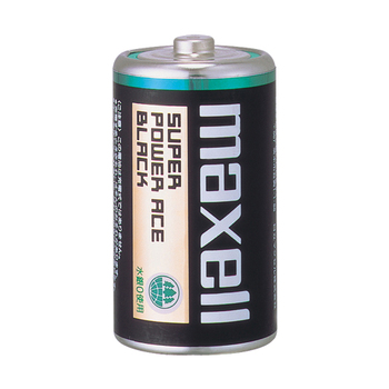 マクセル マンガン乾電池 BLACK 単1形 R20PU(BN) 2P 1パック(2本)