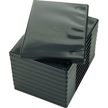 ナガセテクノサービス CD/DVD M-ロック トールケース 1枚収納 ブラック FD1001TLB10 1セット(50枚:10枚×5パック)