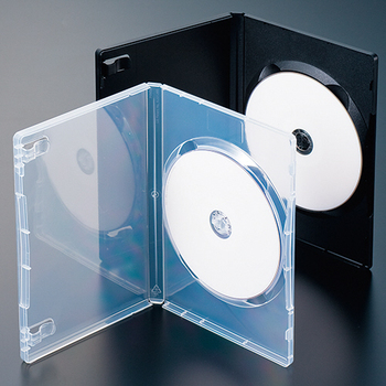 ナガセテクノサービス CD/DVD M-ロック トールケース 1枚収納 ブラック FD1001TLB10 1セット(50枚:10枚×5パック)