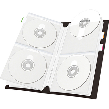 エレコム DVD/CD用ディスクファイル 24枚収納 クリア CCD-FS24CR 1個