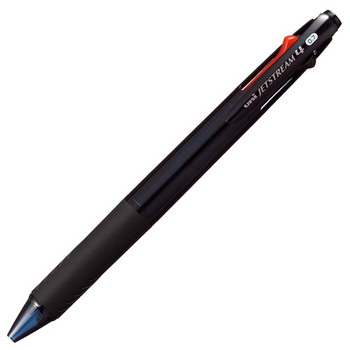 三菱鉛筆 ジェットストリーム 4色ボールペン 0.7mm (軸色:透明ブラック) SXE450007T.24 1本
