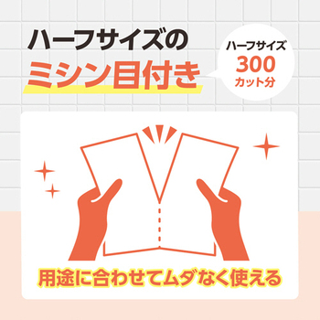 日本製紙クレシア スコッティファイン 3倍巻キッチンタオル 150カット 1パック(2ロール)