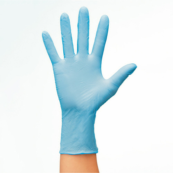 川西工業 ニトリル 使いきり極薄手袋 粉付 ブルー S #2044 1セット(1000枚:100枚×10箱)