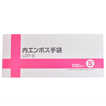 伊藤忠リーテイルリンク 内エンボス手袋 クリア S LDT-S 1箱(100枚)