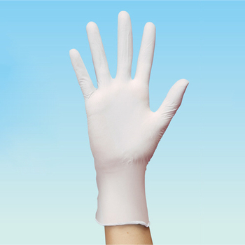 川西工業 ニトリル 使いきり極薄手袋 粉付 ホワイト M #2044 1箱(100枚)