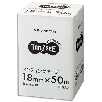 TANOSEE メンディングテープ 18mm×50m 透明 1セット(10巻)