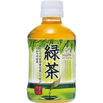 富永貿易 神戸居留地 緑茶 280mL ペットボトル 1セット(72本:24本×3ケース)