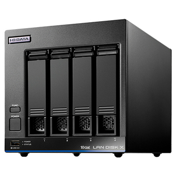 アイオーデータ LAN DISK 10GbE&マルチギガビット Linux 法人4ドライブNAS(5年保証) 4TB HDL4-XA4B 1台