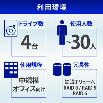 アイオーデータ LAN DISK 10GbE&マルチギガビット Linux 法人4ドライブNAS(5年保証) 4TB HDL4-XA4B 1台