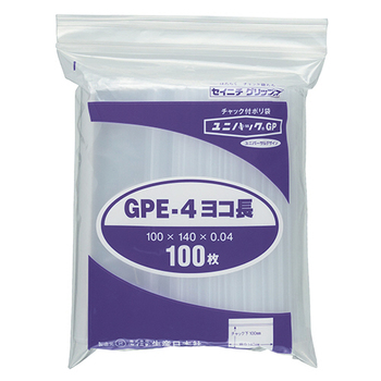 セイニチ ユニパックGP ヨコ長タイプ ヨコ140×タテ100×厚み0.04mm GPE-4ヨコナガ 1パック(100枚)