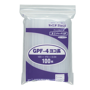 セイニチ ユニパックGP ヨコ長タイプ ヨコ170×タテ120×厚み0.04mm GPF-4ヨコナガ 1パック(100枚)