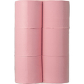 TANOSEE トイレットペーパー パック包装 シングル 芯なし 130m ピンク 1ケース(24ロール:6ロール×4パック)