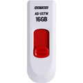 アドテック USB2.0 スライド式フラッシュメモリ 16GB ホワイト/レッド AD-USTW16G-U2R 1個