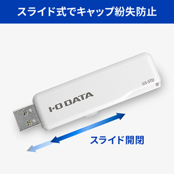 アイオーデータ USB 3.1 Gen 1(USB 3.0)/USB 2.0対応 スタンダードUSBメモリー 32GB ホワイト U3-STD32GR/W 1個